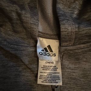 Youth Adidas light weight zip up hoodie size Large (14-16). Like new condition
